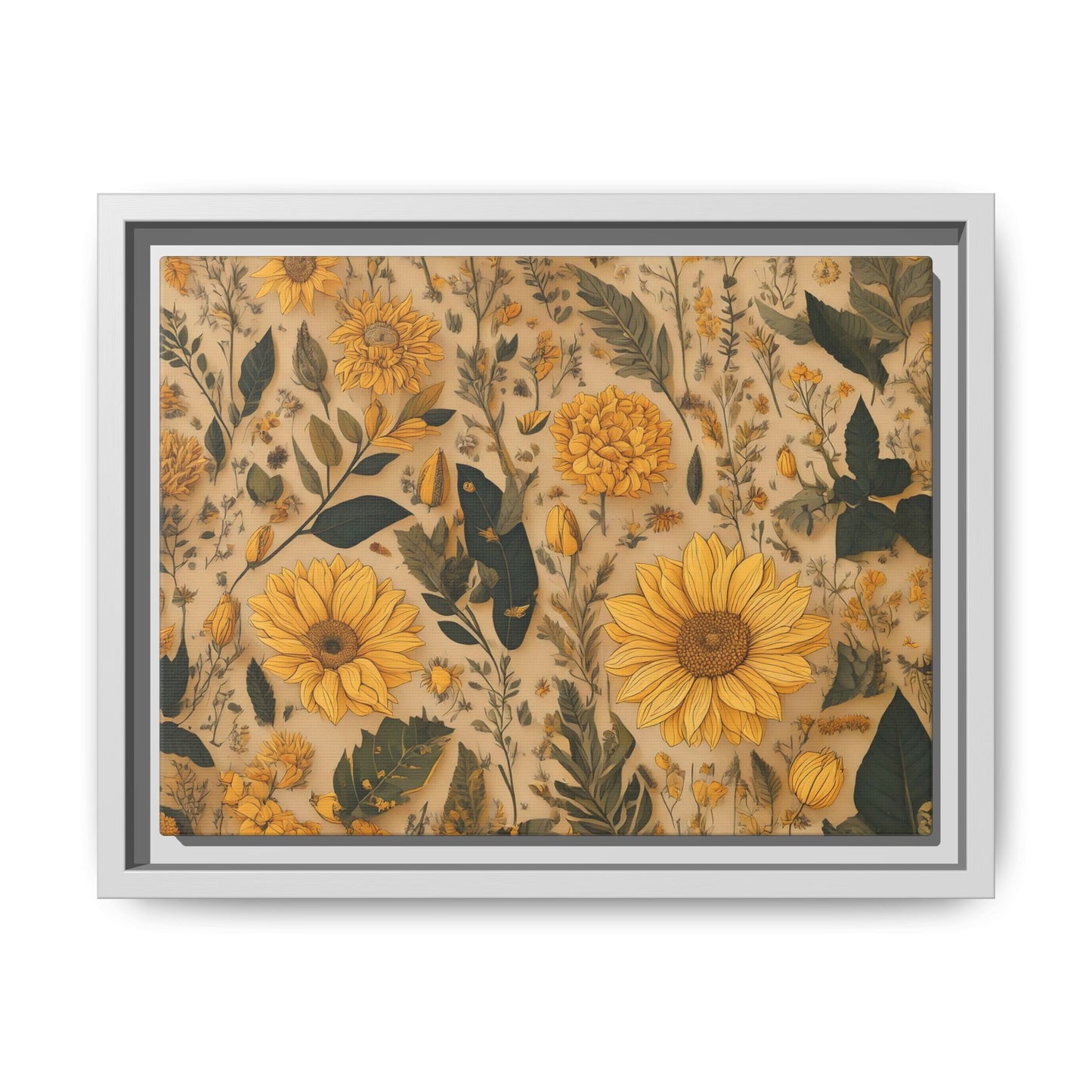 TBF104 Timeless Blooms - Matte Canvas, Framed (Multi-color)