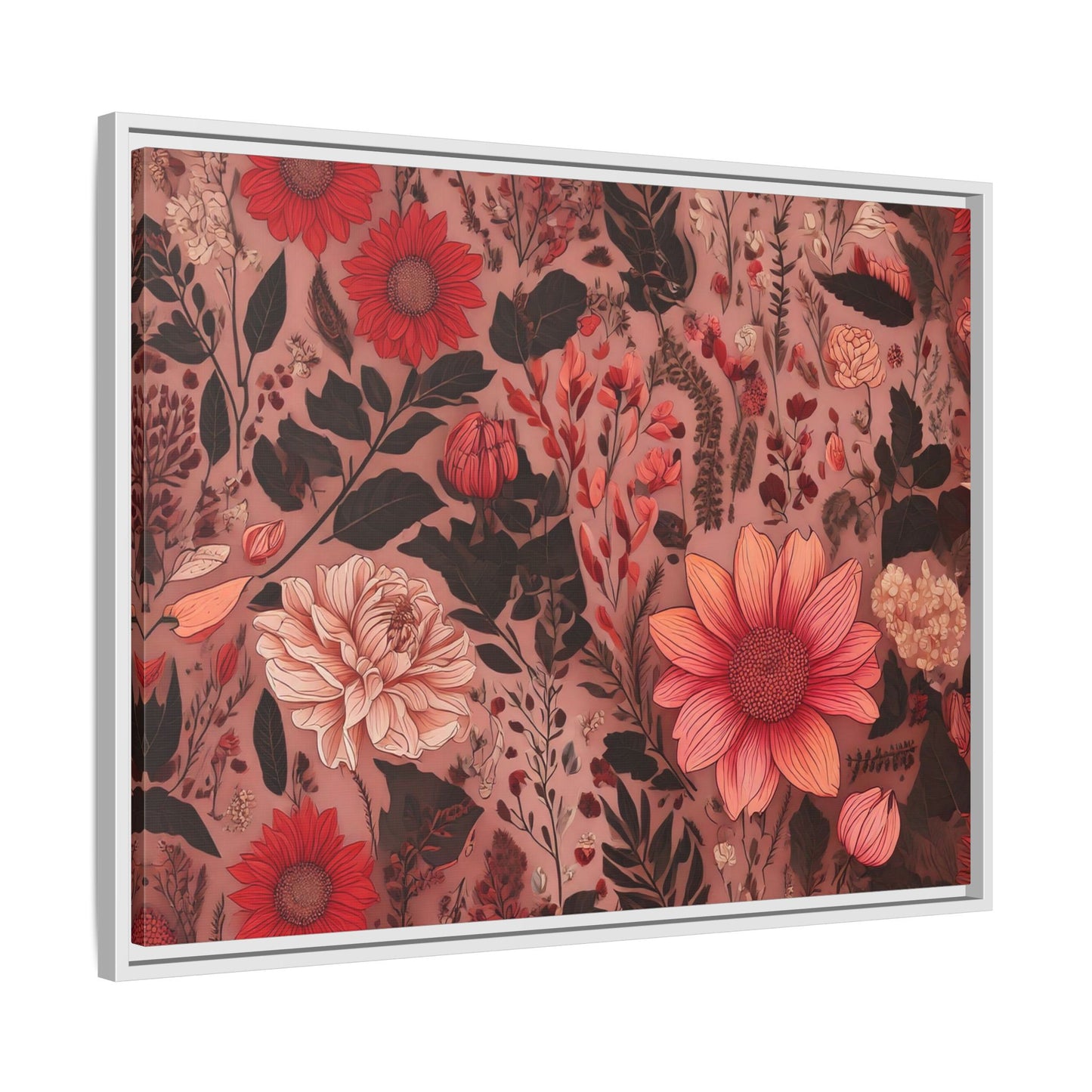 TBF106 Timeless Blooms - Matte Canvas, Framed (Multi-color)