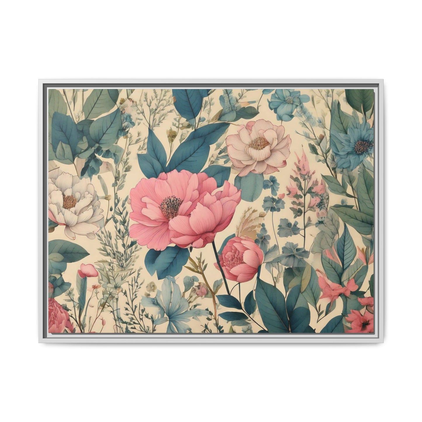 TBF101 Timeless Blooms - Matte Canvas, Framed (Multi-color)