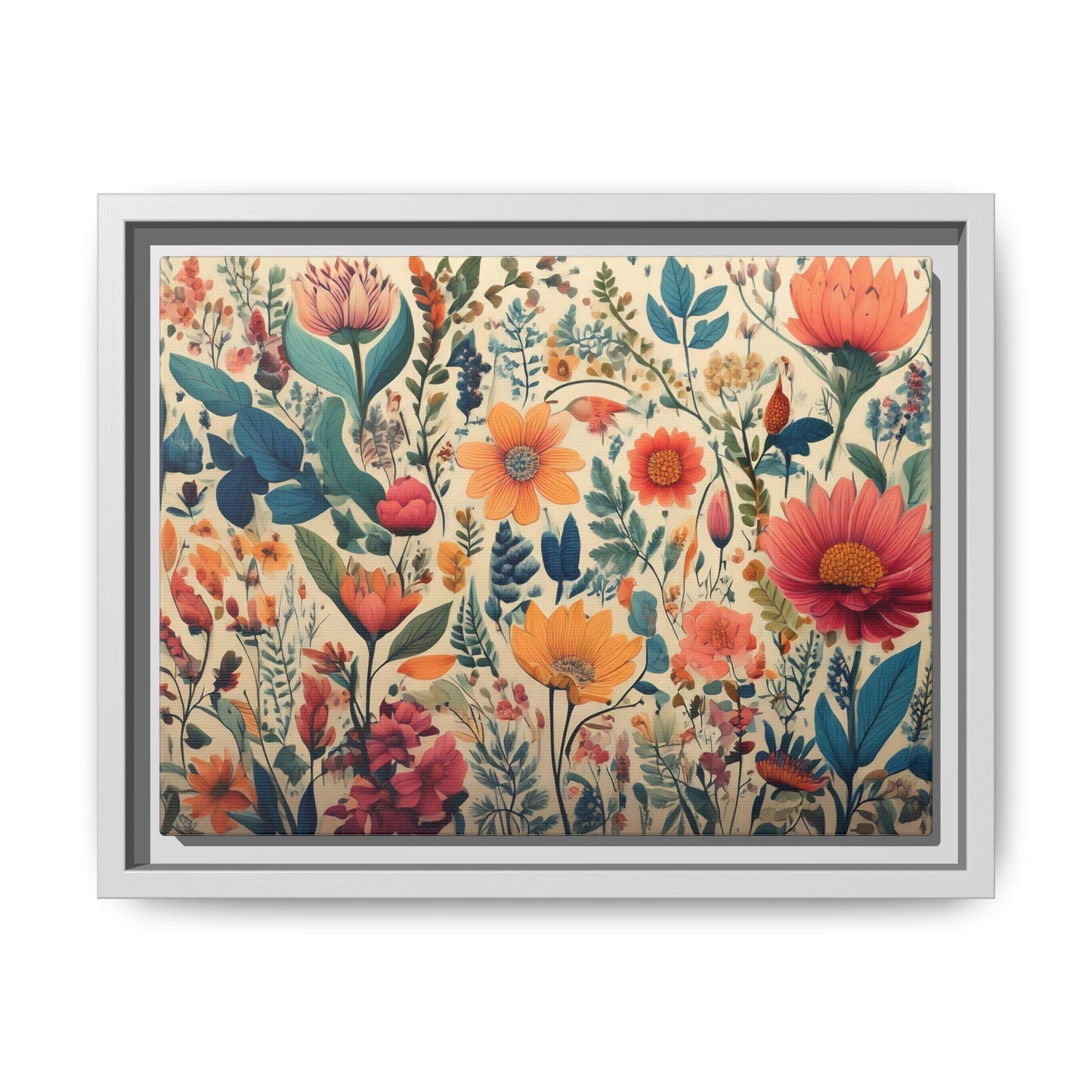 TBF112 Timeless Blooms - Matte Canvas, Framed (Multi-color)