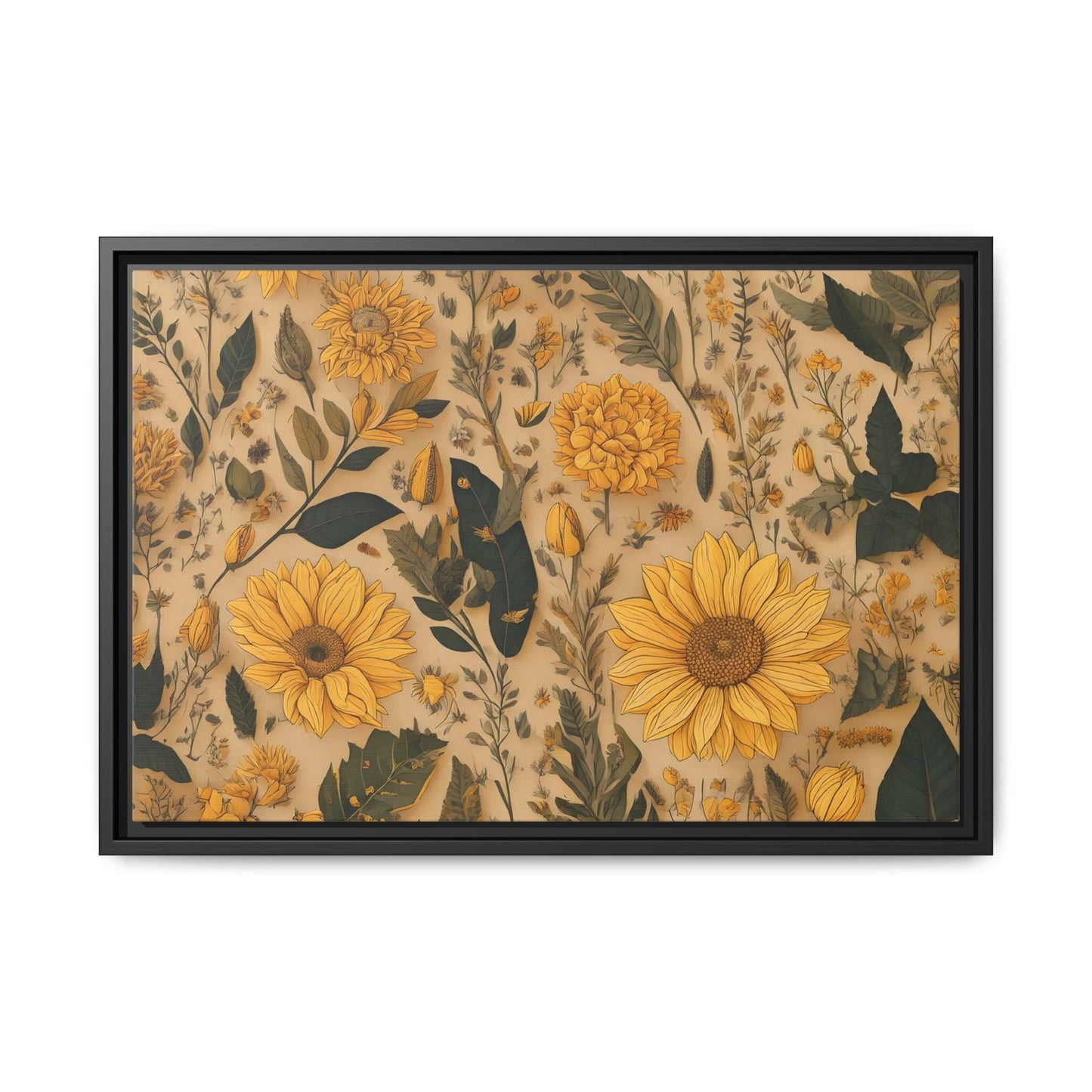 TBF104 Timeless Blooms - Matte Canvas, Framed (Multi-color)