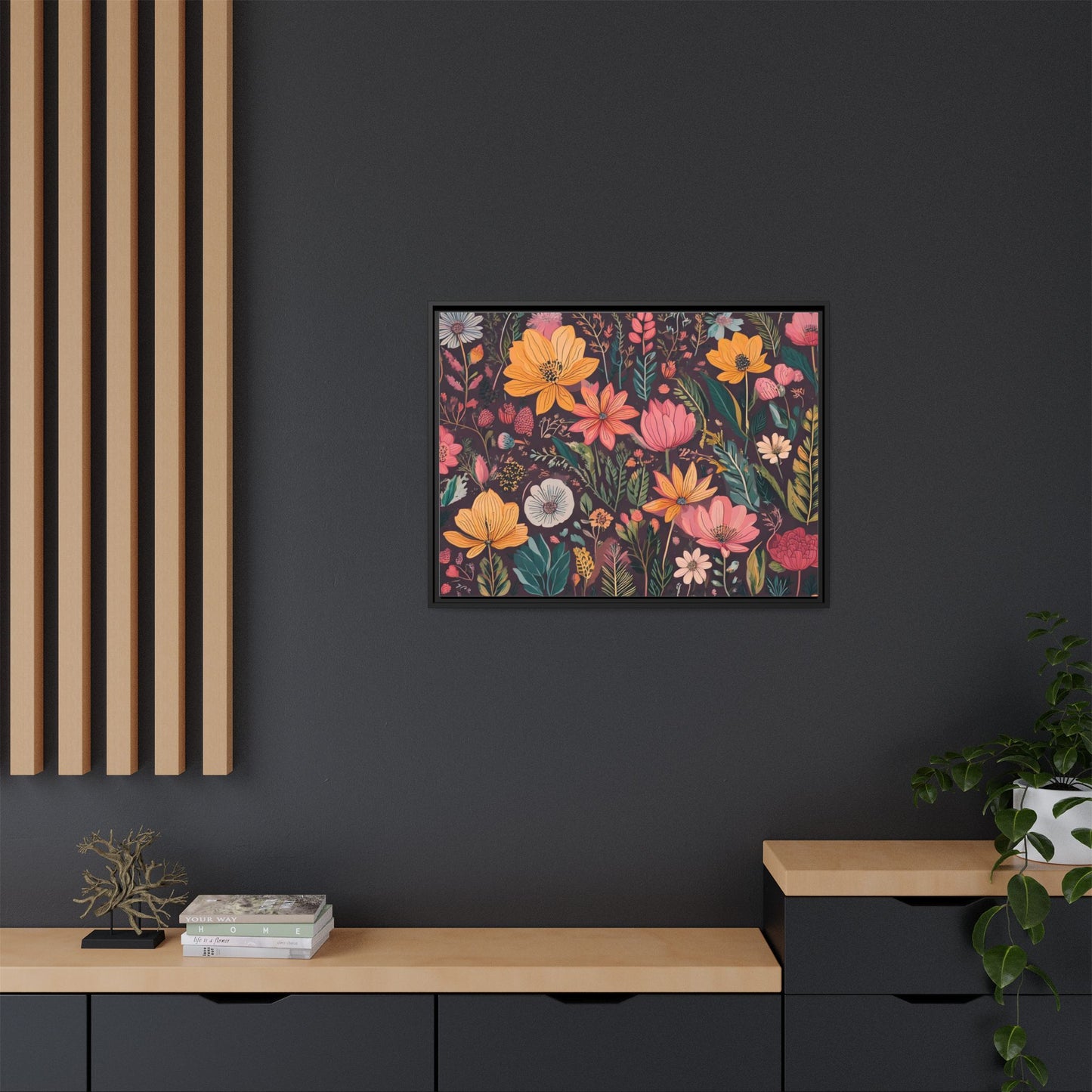 TBF108 Timeless Blooms - Matte Canvas, Framed (Multi-color)