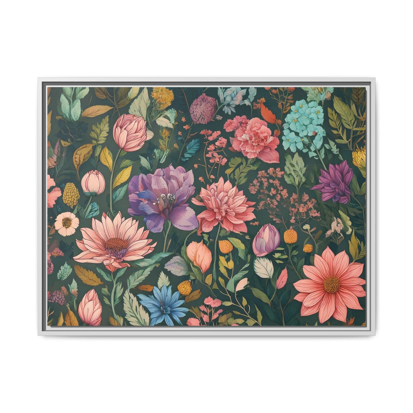 TBF111 Timeless Blooms - Matte Canvas, Framed (Multi-color)