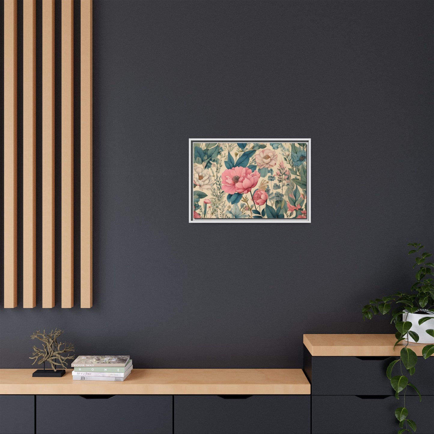 TBF101 Timeless Blooms - Matte Canvas, Framed (Multi-color)