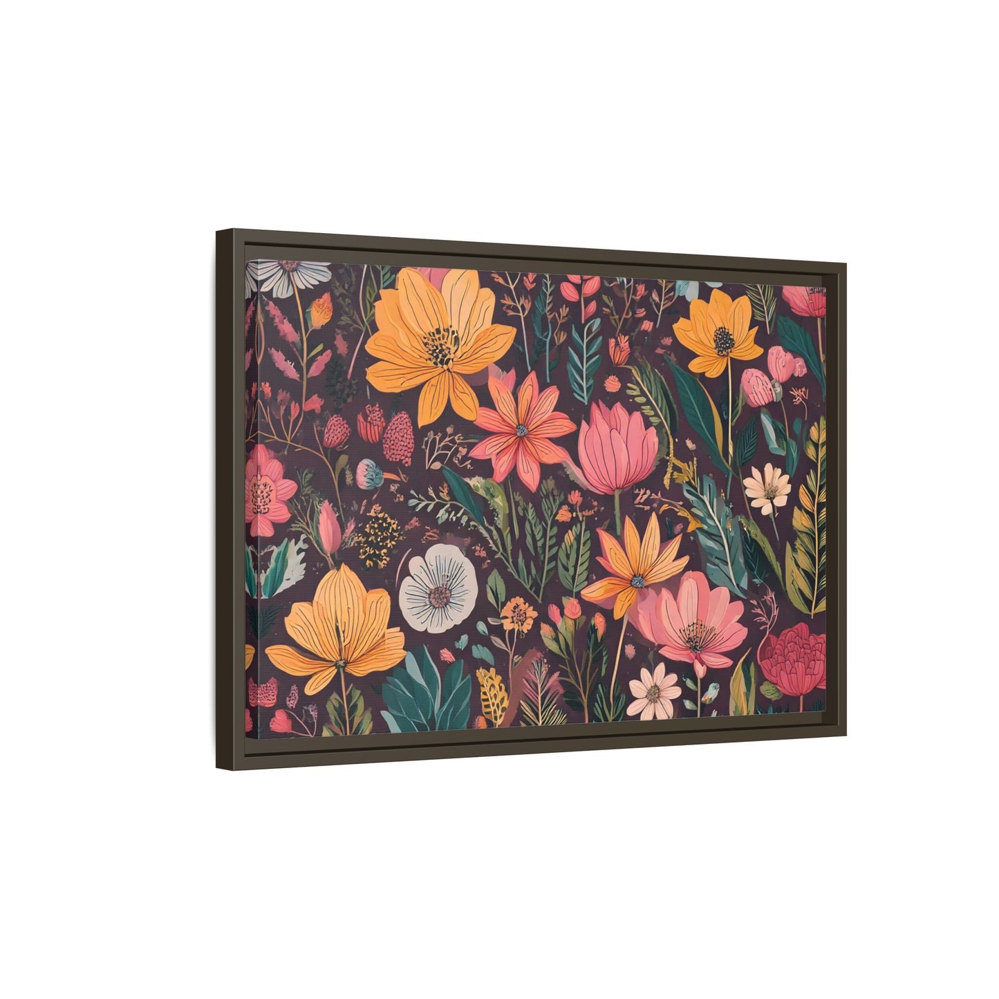 TBF108 Timeless Blooms - Matte Canvas, Framed (Multi-color)