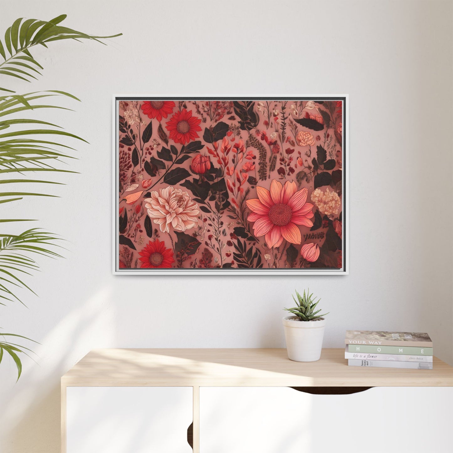 TBF106 Timeless Blooms - Matte Canvas, Framed (Multi-color)