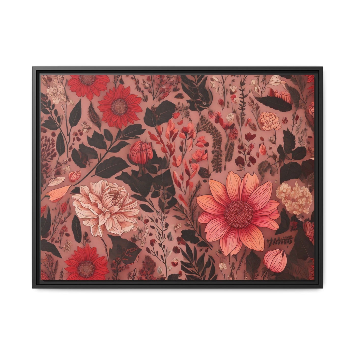 TBF106 Timeless Blooms - Matte Canvas, Framed (Multi-color)