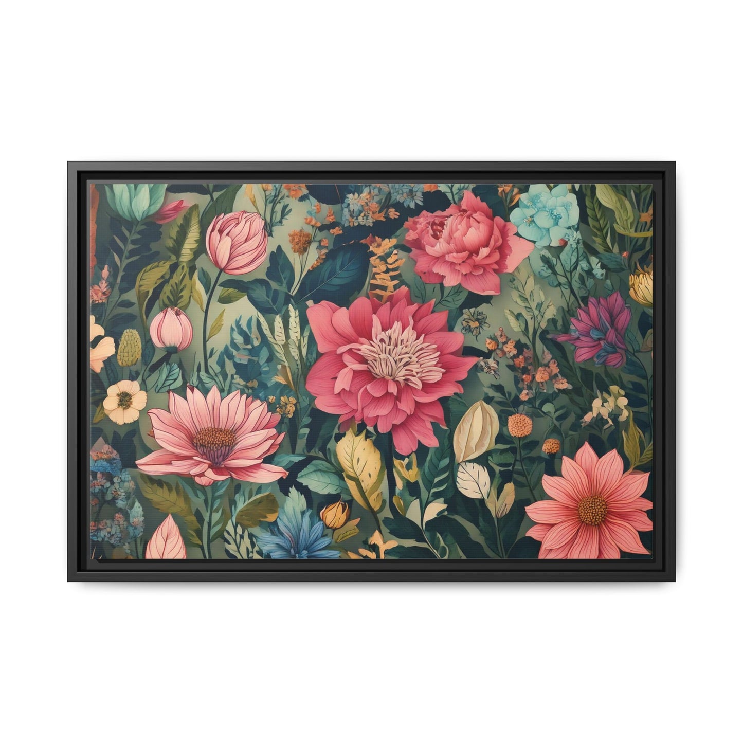 TBF109 Timeless Blooms - Matte Canvas, Framed (Multi-color)