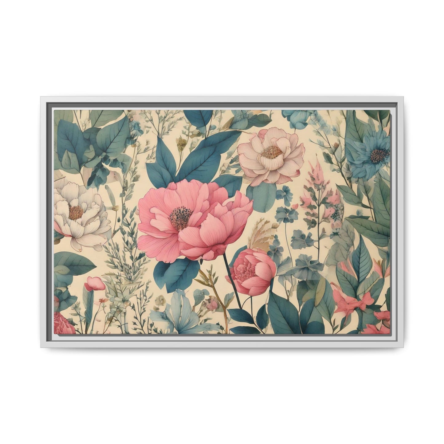 TBF101 Timeless Blooms - Matte Canvas, Framed (Multi-color)