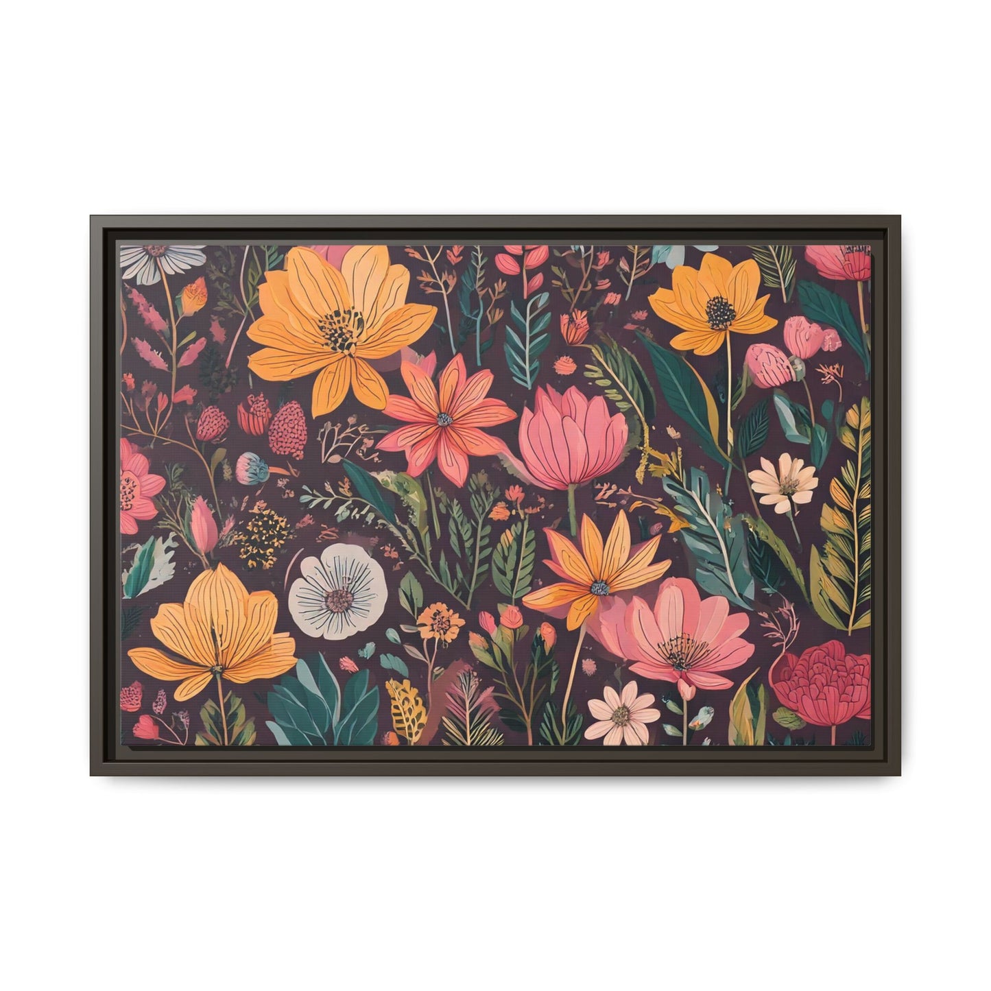 TBF108 Timeless Blooms - Matte Canvas, Framed (Multi-color)