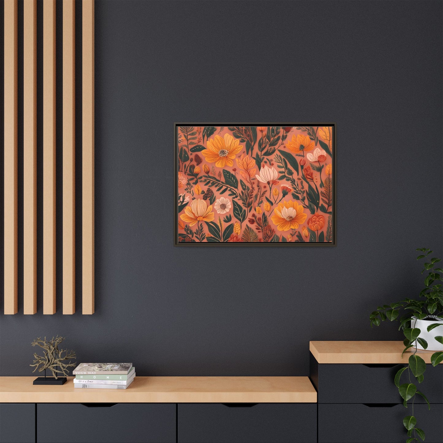 TBF107 Timeless Blooms - Matte Canvas, Framed (Multi-color)