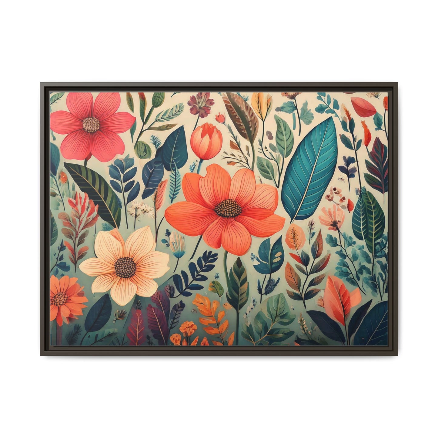 TBF105 Timeless Blooms - Matte Canvas, Framed (Multi-color)