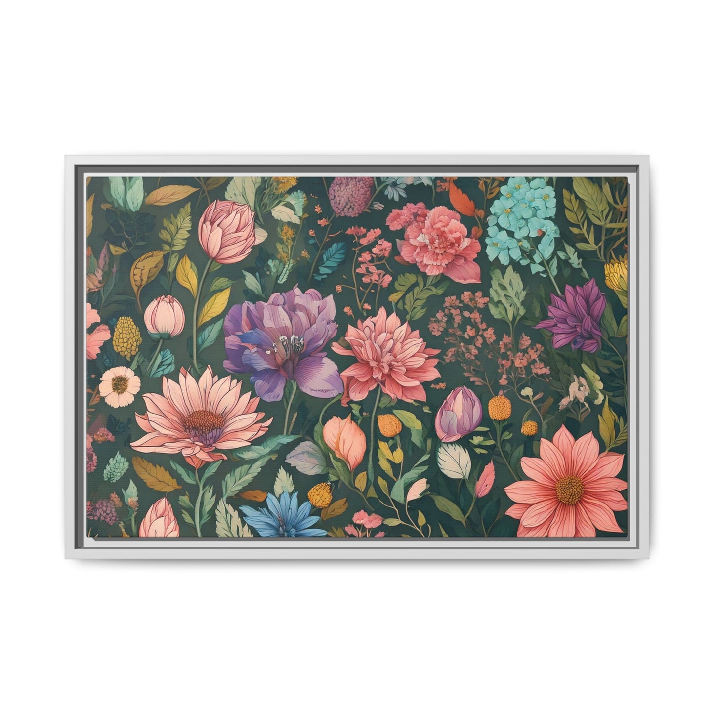 TBF111 Timeless Blooms - Matte Canvas, Framed (Multi-color)