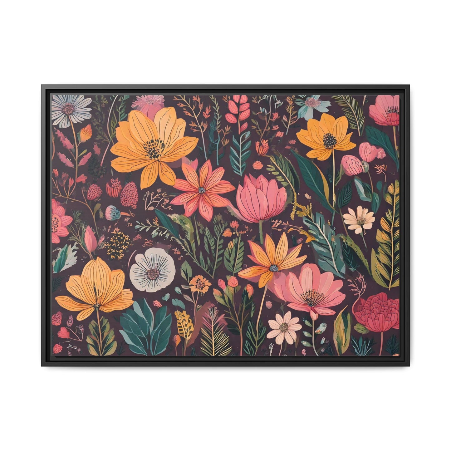 TBF108 Timeless Blooms - Matte Canvas, Framed (Multi-color)