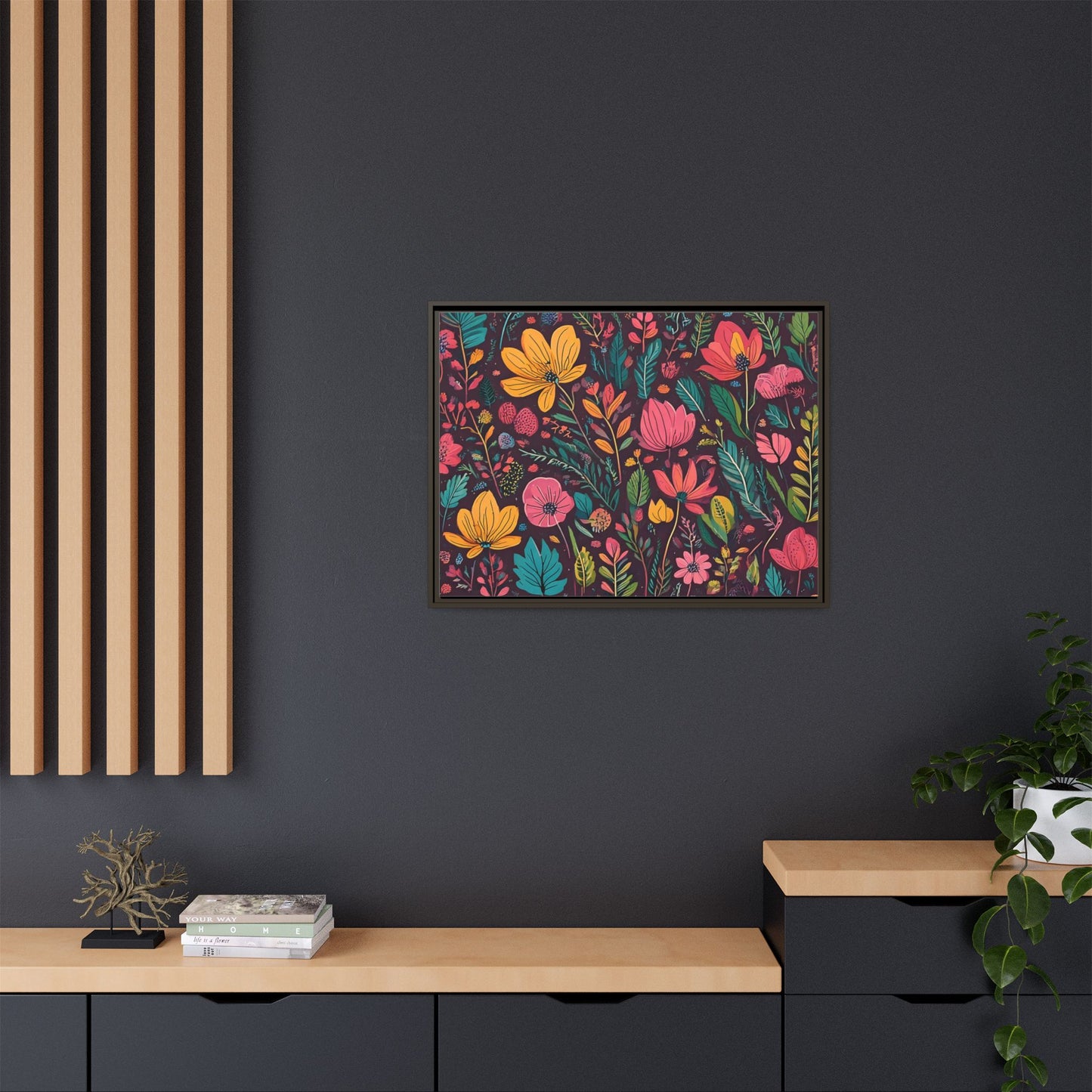 TBF102 Timeless Blooms - Matte Canvas, Framed (Multi-color)